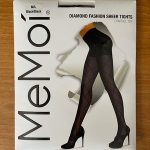 MeMoí Diamond Fashion Sheer Tights control top